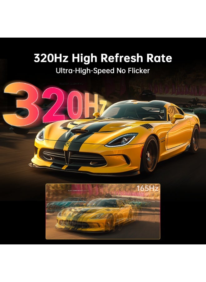 KTC 27 Inch White Gaming Monitor 300Hz/320Hz, QHD 1440P Fast IPS Computer Monitor with Adaptive FreeSync, HDR400, Height/Pivot/Swivel/Tilt Adjustable, DP&HDMI, H27E6 - Image 3